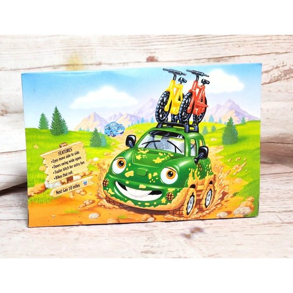 Vintage Chevron Cars Green Toy Car - Working Side View Mirrors, Moving Eyes Gift - Picture 15 of 15